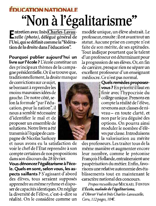 Inès Charles-Lavauzelle, déléguée générale de l'UNI